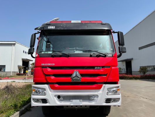 Sinotruk 8000L Water Foam Fire Truck With Double Cabin Multifunctional