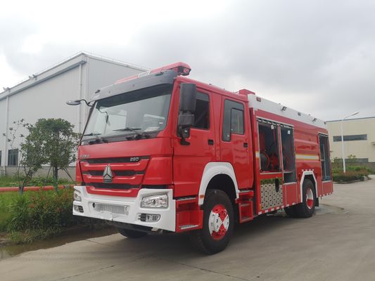 HOWO 276kw Fire Trucks Rescue 10 Wheeled 10t With Foam Powder Combination
