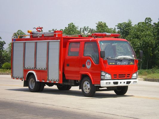 มินิ 120HP 6 ล้อ ISUZU 2000L น้ําและฟองถังเครื่องดับเพลิง