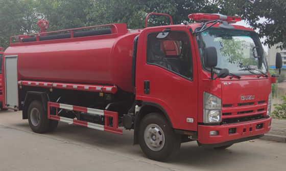 ISUZU 190HP รถดับเพลิงอุตสาหกรรม 4x2 8000L สีแดง มัลติฟังก์ชั่น